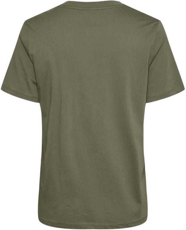 PIECES T-shirt PCRIA van katoen groen