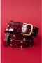 Pinned by K lakleren riem met studs bordeauxrood - Thumbnail 2