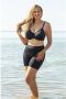 Plaisir high waist short bikinibroekje met pijpjes zwart - Thumbnail 2