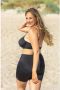 Plaisir high waist short bikinibroekje met pijpjes zwart - Thumbnail 3