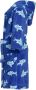 Playshoes fleece badjas Shark met haai dessin blauw lichtblauw All over print 134 140 - Thumbnail 2