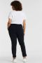 Plus Basics slim fit broek van travelstof donkerblauw - Thumbnail 4