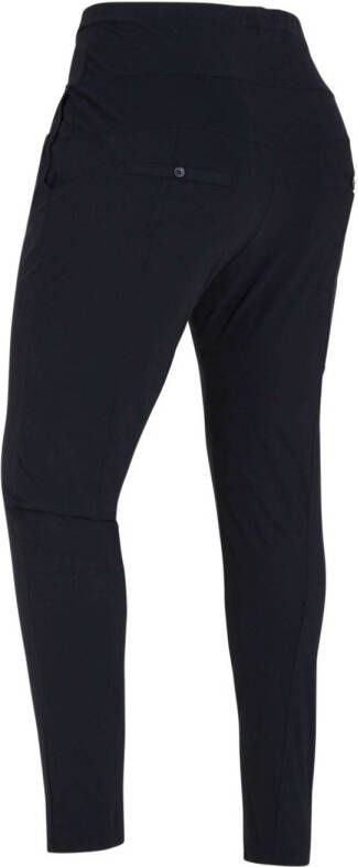 Plus Basics tapered fit broek van travelstof donkerblauw - Foto 2