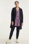 Plus Basics tapered fit broek van travelstof donkerblauw - Thumbnail 3