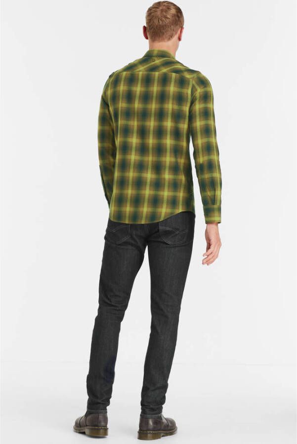 PME Legend geruit regular fit overhemd 8210 willow