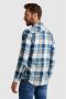PME Legend geruit slim fit overhemd 290 real indigo - Thumbnail 5