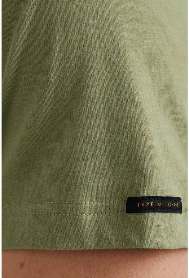 PME Legend regular fit T-shirt met printopdruk Oil green