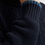 PME LEGEND Heren Truien & Vesten Half Zip Collar Cotton Rib Knit Donkerblauw - Thumbnail 4