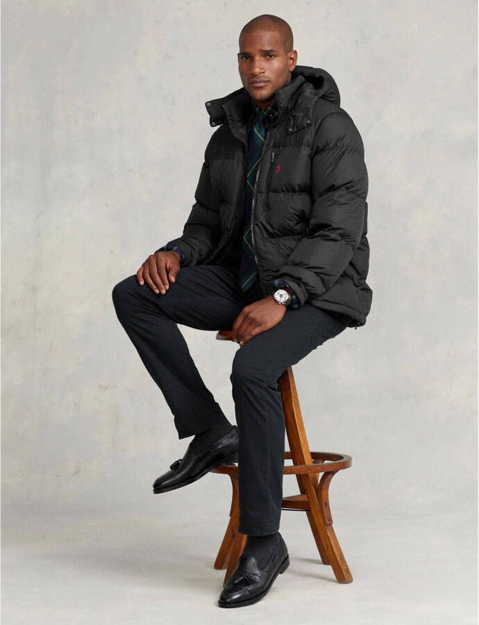 POLO Ralph Lauren gewatteerde jas met logo en borduursels collection navy