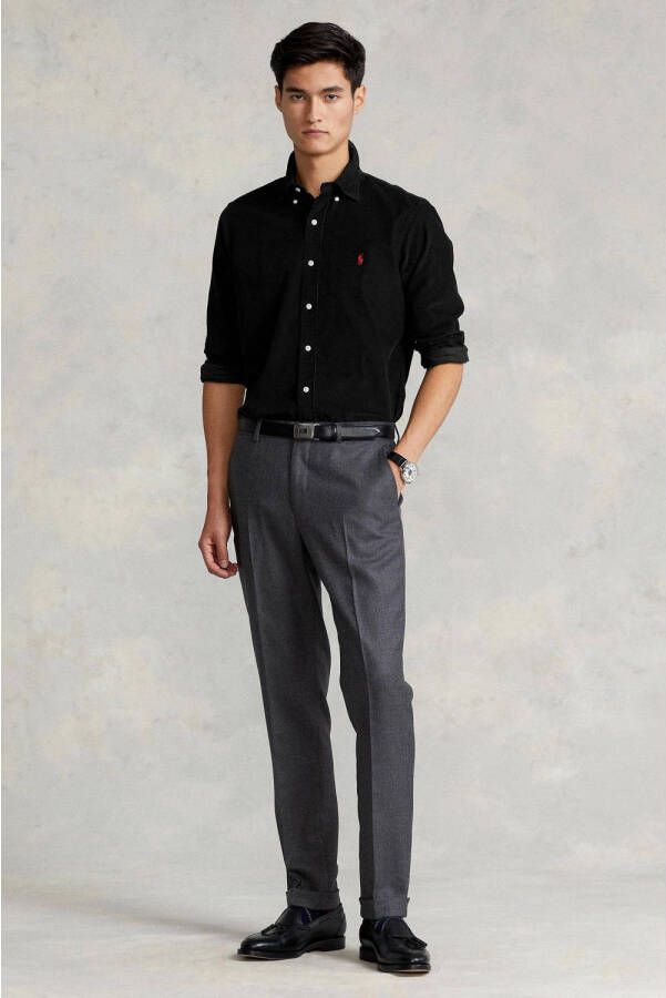 POLO Ralph Lauren corduroy regular fit overhemd met logo polo black
