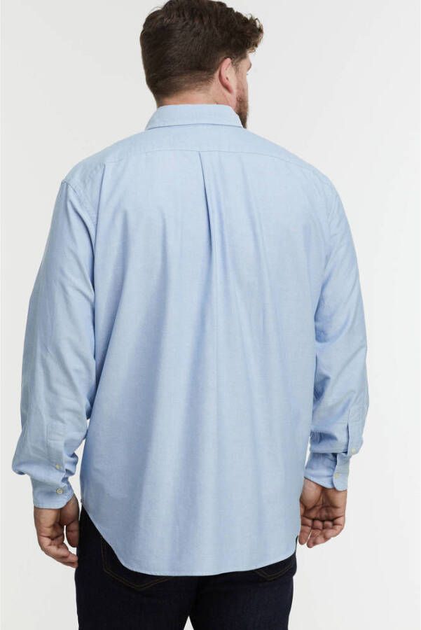 POLO Ralph Lauren Big & Tall slim fit overhemd Plus Size lichtblauw