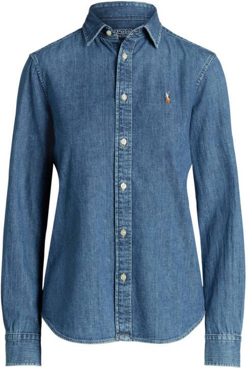 POLO Ralph Lauren blouse medium blue denim