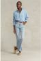 POLO Ralph Lauren denim blouse met backprint en borduursels blauw - Thumbnail 3