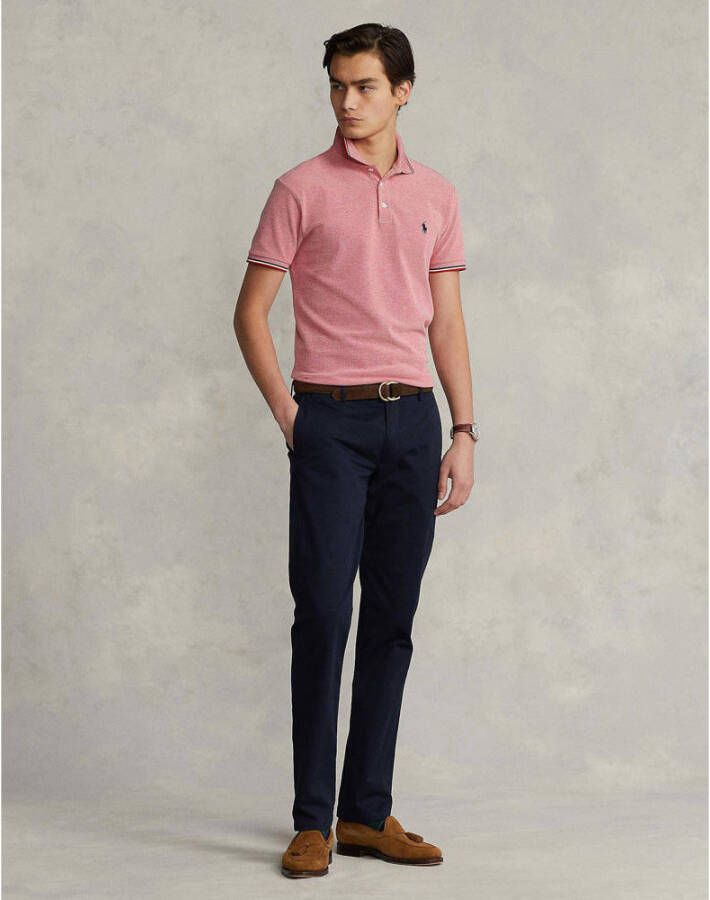 POLO Ralph Lauren gemêleerde polo met contrastbies red white