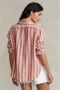 Polo Ralph Lauren Linnen blouse voor kort en achter lang met merkstitching - Thumbnail 3