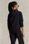 Polo Ralph Lauren Comfortabele Zwarte Hoodie met Trekkoord en Geribbelde Profielen Black Dames - Thumbnail 3