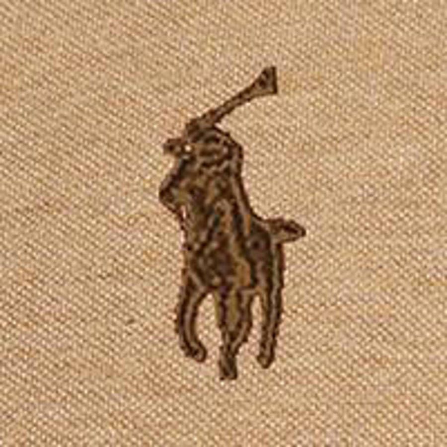 POLO Ralph Lauren slim fit overhemd met logo classic camel heather