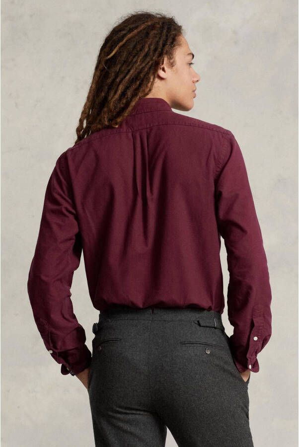 POLO Ralph Lauren slim fit overhemd met logo harvard wine