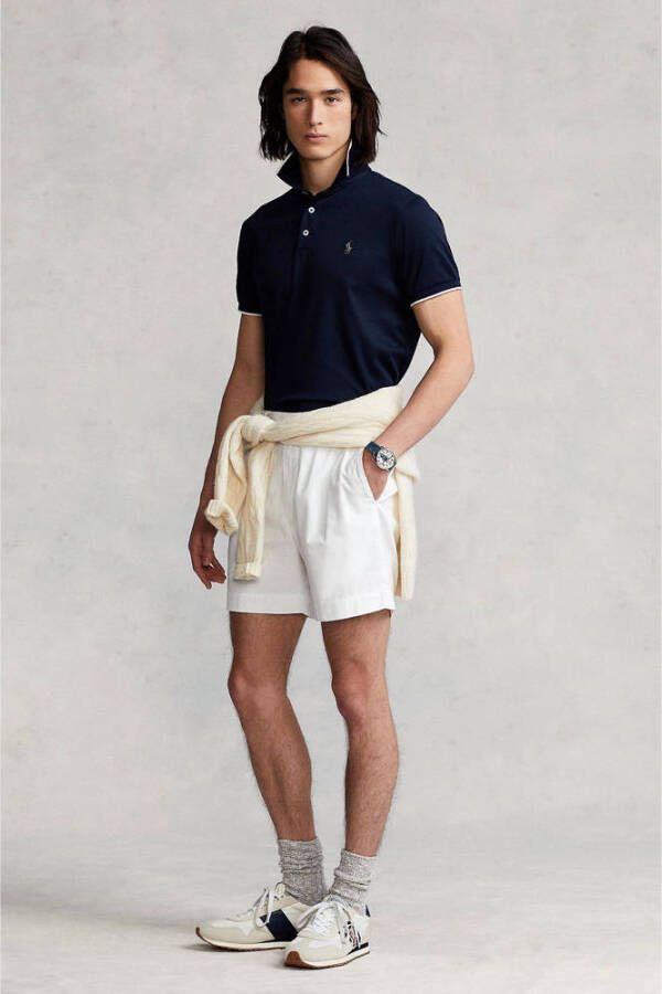 POLO Ralph Lauren slim fit polo met contrastbies navy