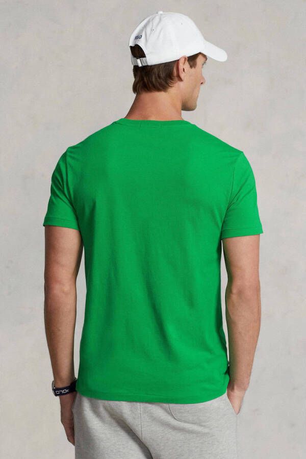 POLO Ralph Lauren slim fit T-shirt met logo primary green