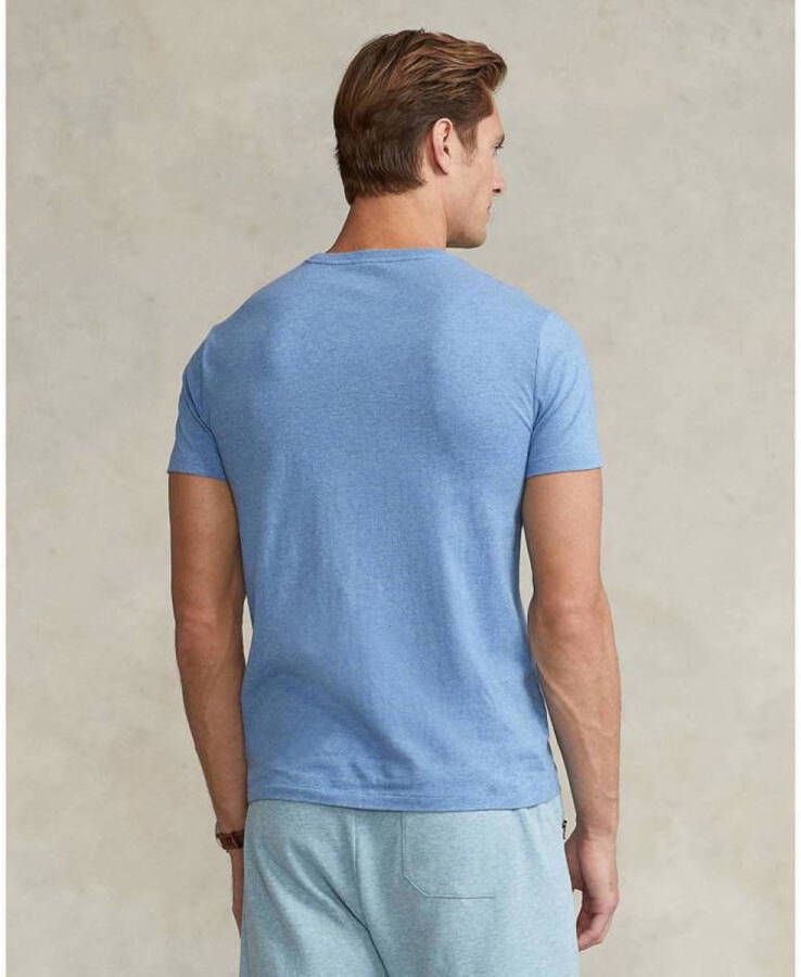 POLO Ralph Lauren slim fit T-shirt met logo soft royal heather