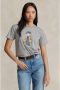 Ralph Lauren Grijze Katoenen T-shirt met Polo Bear Logo Gray Dames - Thumbnail 3