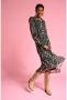 POM Amsterdam gebloemde jurk DRESS Flower Blaze Anthracite antraciet - Thumbnail 6
