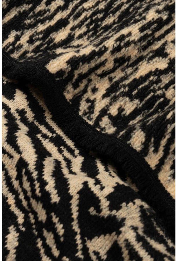 POM Amsterdam sjaal Zebra Glorious beige zwart