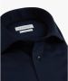 Profuomo slim fit strijkvrij overhemd met extra lange mouw navy - Thumbnail 2