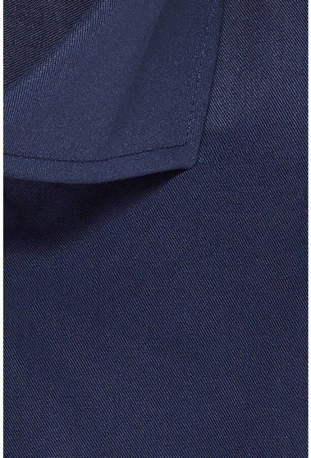 Profuomo slim fit strijkvrij overhemd donkerblauw twill