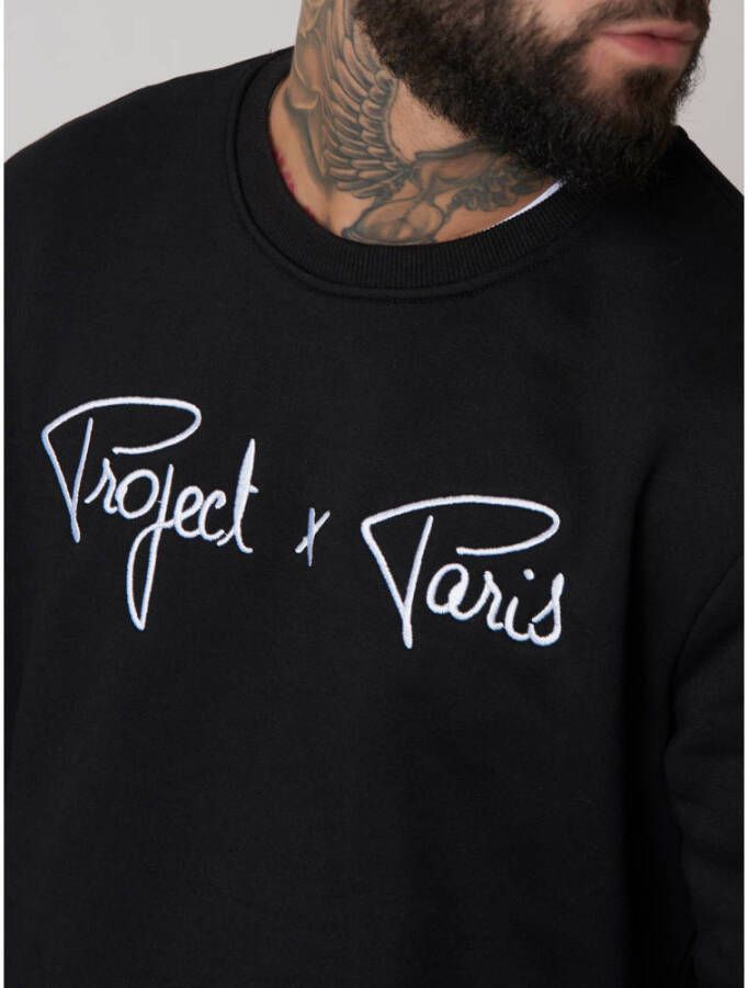 Project X Paris sweater met logo zwart
