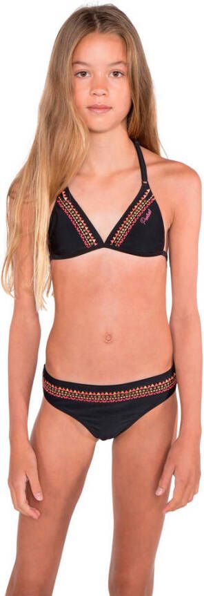 Protest triangel bikini Friska JR met borduursels zwart
