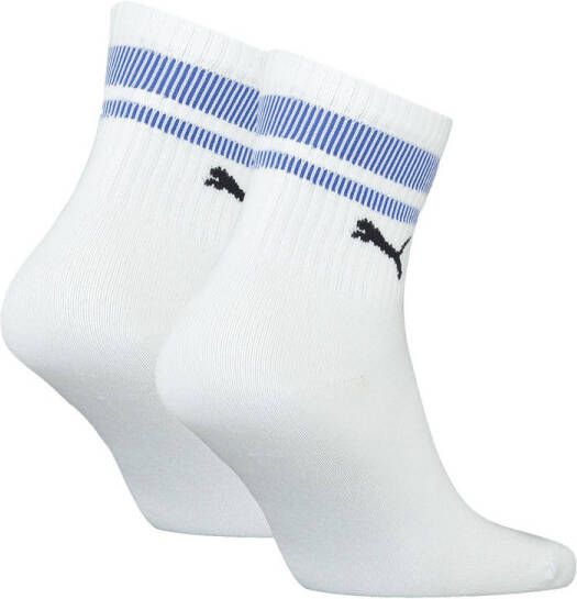 Puma sokken met logo set van 2 wit blauw