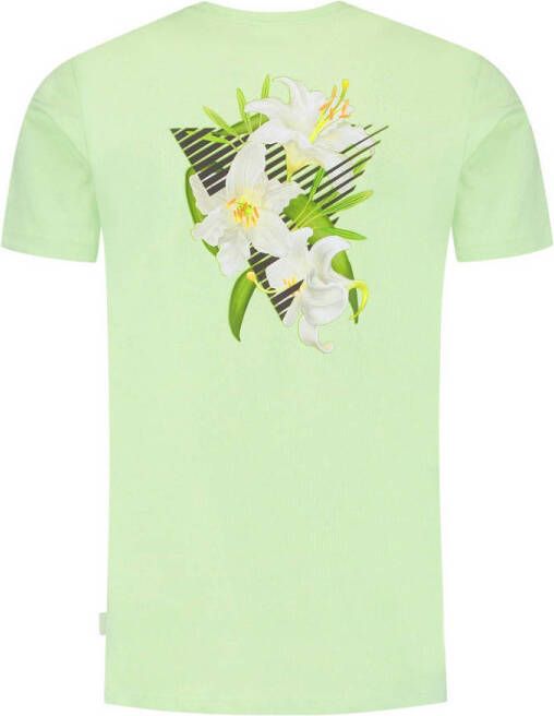 Purewhite regular fit T-shirt van biologisch katoen light green