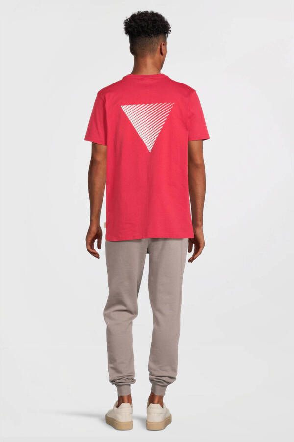 Purewhite regular fit T-shirt van biologisch katoen red