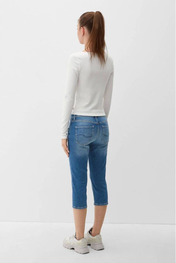 Q S by s.Oliver cropped slim fit jeans CATIE light blue