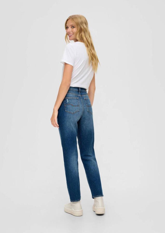 Q S by s.Oliver high waist regular jeans dark blue