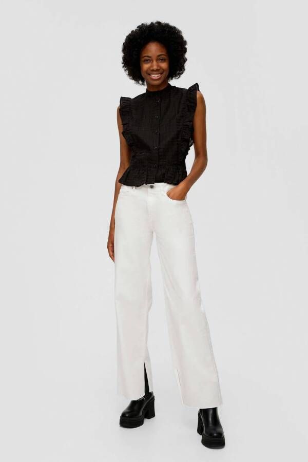 Q S by s.Oliver high waist straight fit jeans wit
