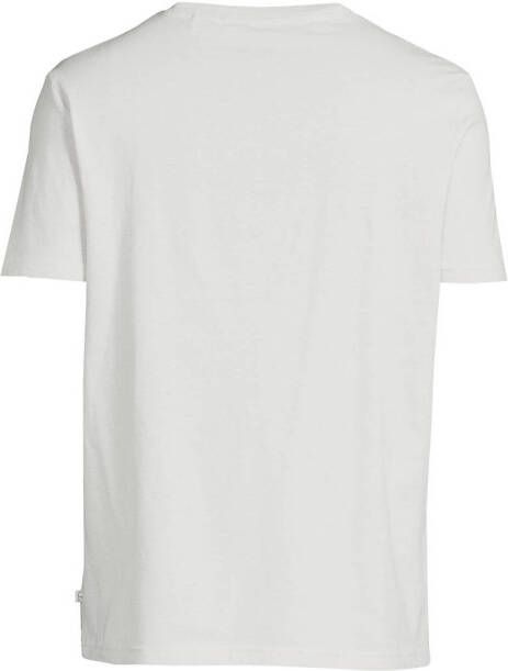 Q S by s.Oliver regular fit T-shirt met printopdruk grijs