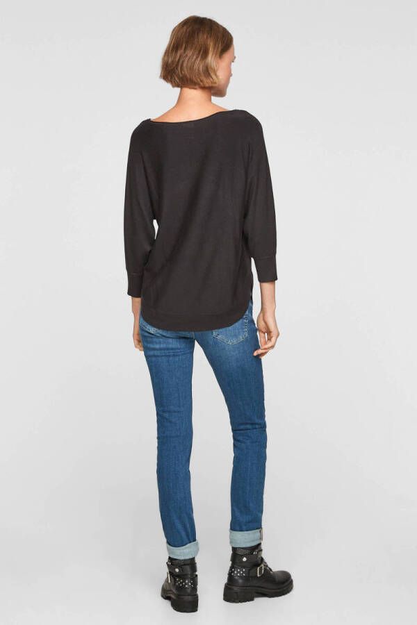 Q S by s.Oliver loose fit trui zwart