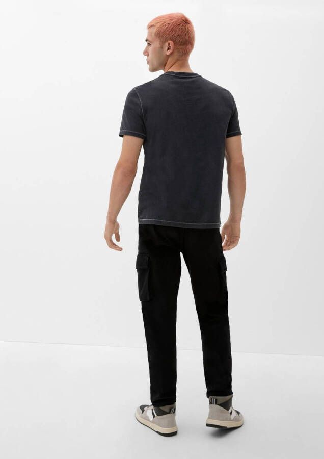 Q S designed by regular fit T-shirt black