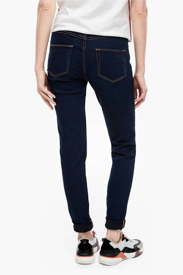 Q S by s.Oliver skinny jeans donkerblauw