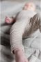 Quapi gestreepte newborn romper met broekje licht taupe - Thumbnail 3