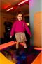 Quapi hoodie ALOUQW232 fuchsia Sweater Roze Meisjes Katoen Capuchon 110 116 - Thumbnail 3