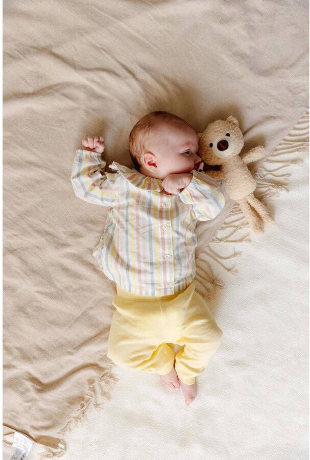 Quapi baby gestreepte blouse QSARENB lichtgeel multicolor