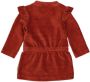 Quapi newborn baby jurk Malou met tekst en ruches warm rood - Thumbnail 2