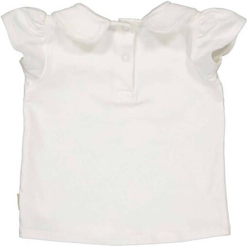 Quapi baby T-shirt QSARRANB met printopdruk wit roze