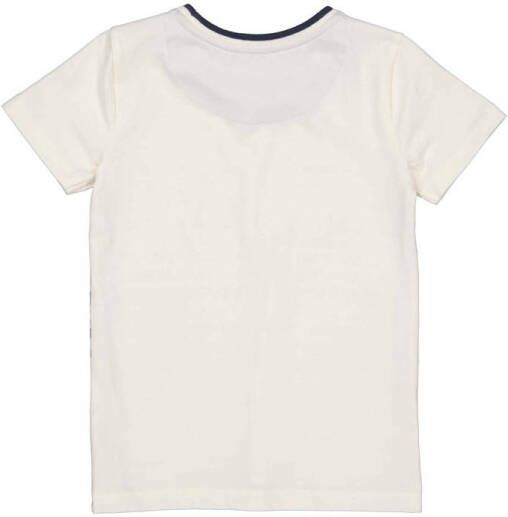 Quapi T-shirt QTARJE met printopdruk wit zwart