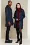 Rains Stijlvolle Waterdichte Lange Jas Blauw Dames - Thumbnail 5