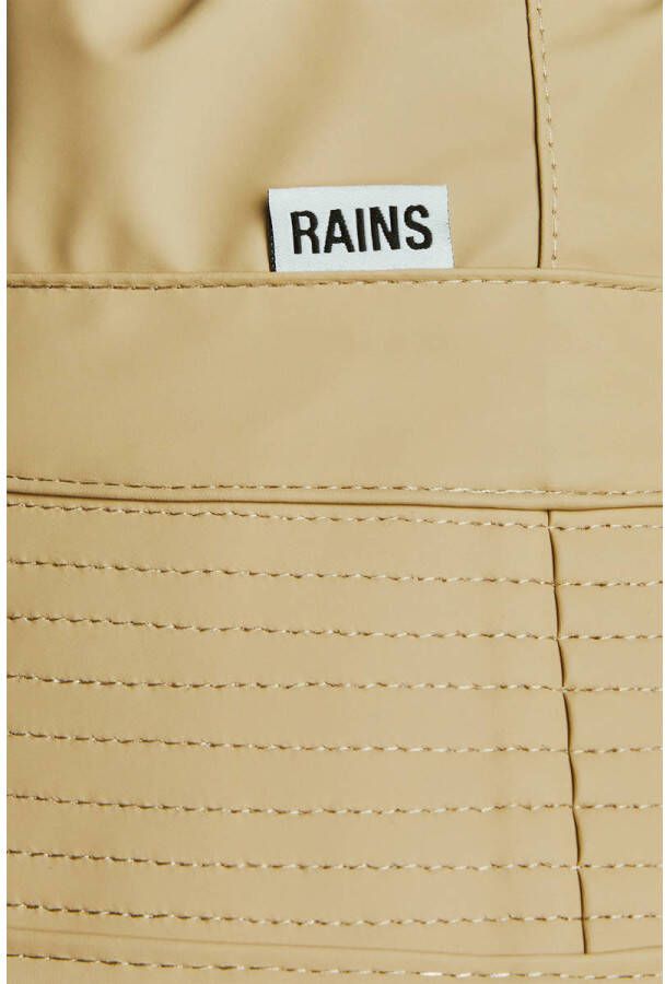 Rains waterdichte bucket hat met logo beige